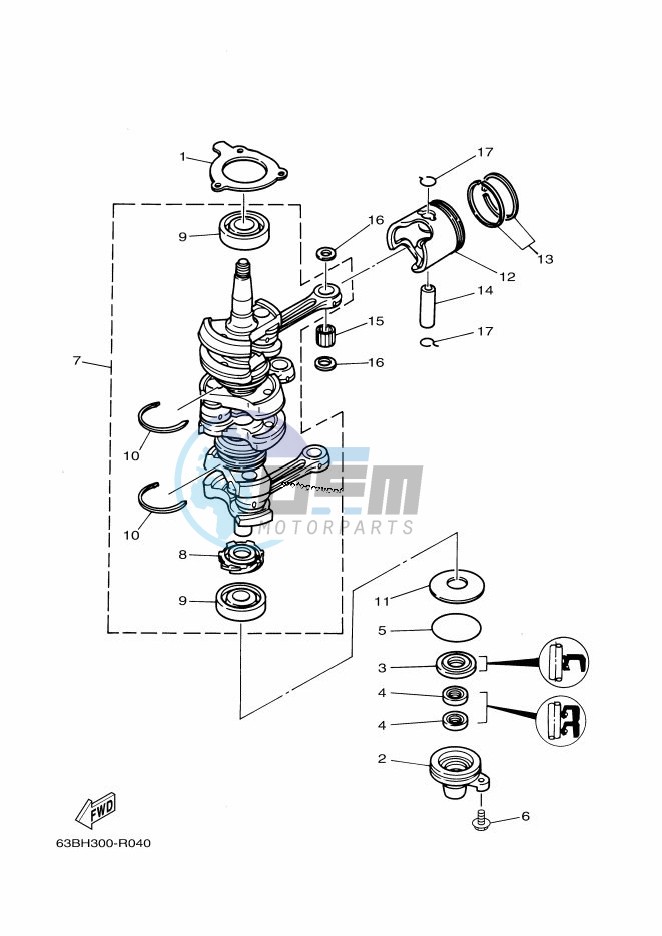 CRANKSHAFT--PISTON