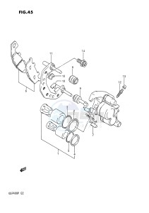 GSF400 (E2) Bandit drawing FRONT CALIPER