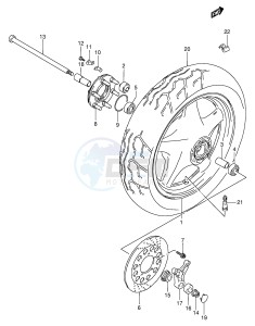 VX800 (E4) drawing REAR WHEEL