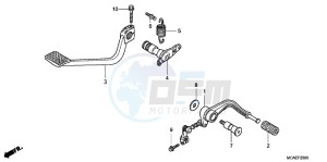 GL1800F GoldWing - GL1800-F 2ED - (2ED) drawing PEDAL