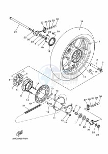 YZF250-A (B1X4) drawing REAR WHEEL