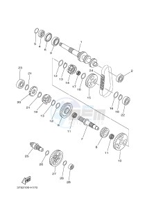 YFM450FWA YFM450DE GRIZZLY 450 IRS (1CUL 1CUM 1CUN) drawing TRANSMISSION