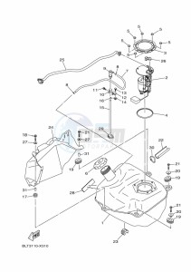 YFM700FWAD GRIZZLY 700 EPS (BLT8) drawing FUEL TANK