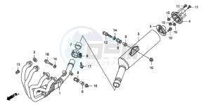 CB1300SA CB1300SUPERBOLD'OR drawing EXHAUST MUFFLER