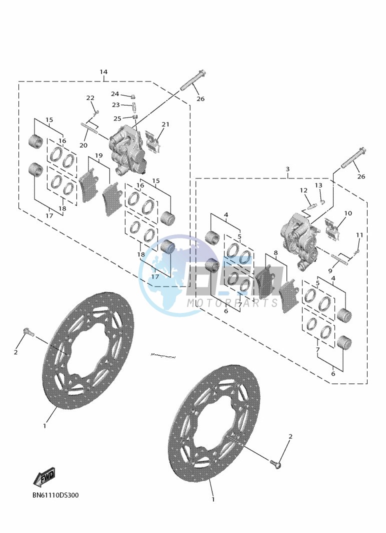 FRONT BRAKE CALIPER