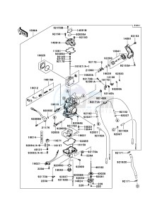 KX450F KX450D8F EU drawing Carburetor