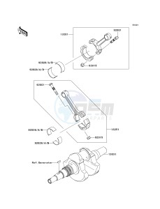 KVF 750 D [BRUTE FORCE 750 4X4I] (D8F-D9F) D8F drawing CRANKSHAFT