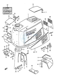 DT 65 drawing Engine Cover (1989 to 1994)