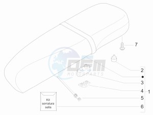 LX 150 4T USA drawing Saddle - Tool roll