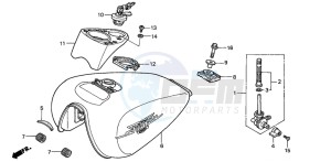 VT125C drawing FUEL TANK