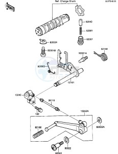 ZX 600 [NINJA 600R] (C3-C7) [NINJA 600R] drawing GEAR CHANGE MECHANISM