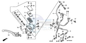 CB1300SA9 Australia - (U / ABS BCT MME TWO TY2) drawing FR. BRAKE MASTER CYLINDER (CB1300A/CB1300SA)