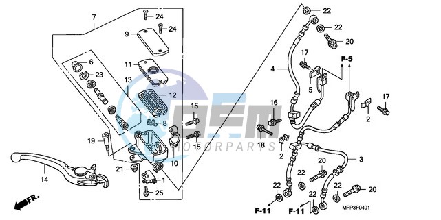 FR. BRAKE MASTER CYLINDER (CB1300A/CB1300SA)