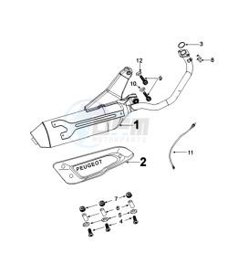 KISBEE 4T OY D drawing EXHAUST SYSTEM