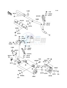 BRUTE FORCE 650 4x4i KVF650FEF EU GB drawing Muffler(s)