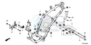 SH125AD SH125i UK - (E) drawing FRAME BODY