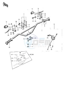 MC1 M A (-A) 90 drawing HANDLEBAR -- 74-75 MC1M_MC1M-A- -