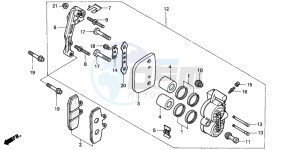 CLR125 CITY FLY drawing FRONT BRAKE CALIPER