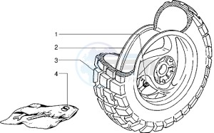 Typhoon 125 XR drawing Rear Wheel