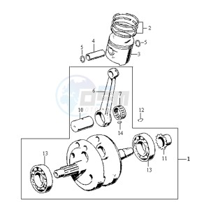 WOLF 125 drawing CRANKSHAFT / PISTON / PISTON RING