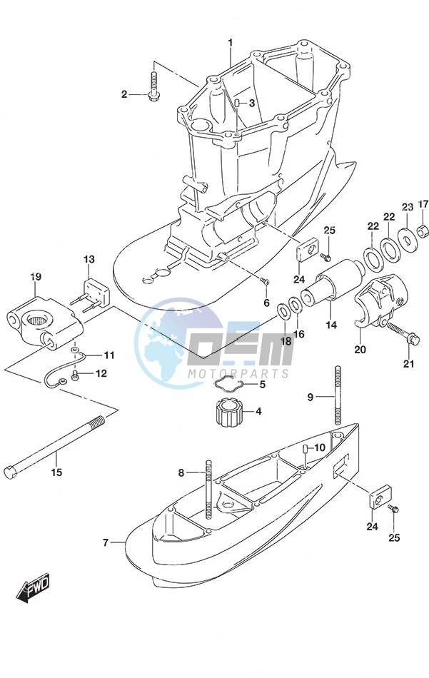 Drive Shaft Housing w/Transom (XX)