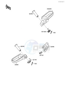 KX 250 F [KX250] (F1) [KX250] drawing FOOTRESTS