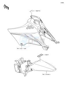 KLX110 KLX110CGF EU drawing Labels