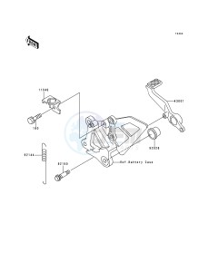 ZX 600 F [NINJA ZX-6R] (F1-F3) [NINJA ZX-6R] drawing BRAKE PEDAL_TORQUE LINK