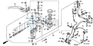 CBR600RAA BR / ABS - (BR / ABS) drawing FR. BRAKE MASTER CYLINDER (CBR600RA)