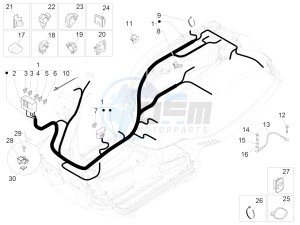 GTS 150 SUPER 4T 3V IE ABS E4 (EMEA) drawing Main cable harness