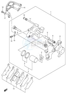 RM250 (E3-E28) drawing REAR CALIPER (MODEL K1 K2 K3)