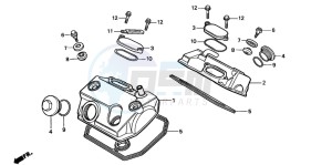 XL600V TRANSALP drawing CYLINDER HEAD COVER