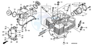 TRX500FMA Australia - (U) drawing CYLINDER HEAD