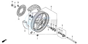 CBF250 drawing FRONT WHEEL