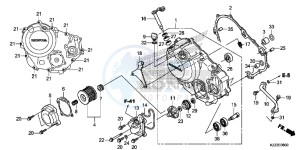 CRF250LD CRF250L UK - (E) drawing RIGHT CRANKCASE COVER