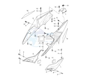 YZF R 125 drawing SIDE COVER 5P7B