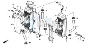 CR125R drawing RADIATOR