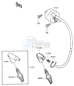 KX 250 D [KX250] (D1) [KX250] drawing IGNITION COIL