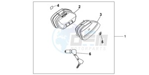 CBF600NA9 UK - (E / ABS MKH) drawing NARROW PANNIER SET