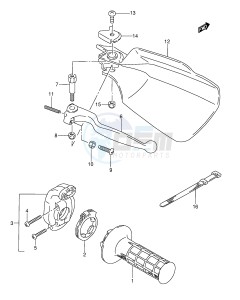 DR350 (E3) drawing RIGHT KNUCKLE COVER