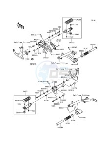 VULCAN S ABS EN650BGFA XX (EU ME A(FRICA) drawing Footrests