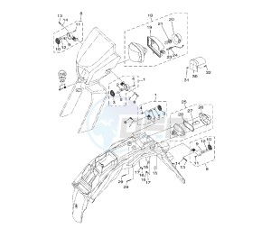 XT X BRA 125 drawing HEADLAMPS AND BLINKERS