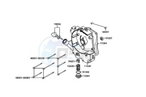 AGILITY CARRY 50cc drawing Right Crankcase Cover