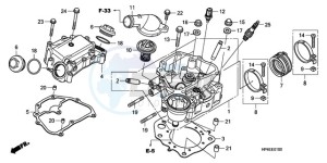 TRX420FEA Australia - (U / 4WD) drawing CYLINDER HEAD