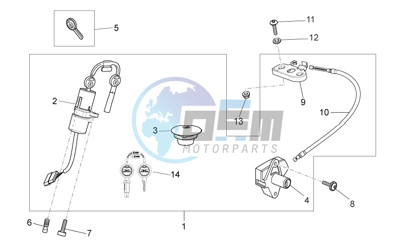 Lock hardware kit