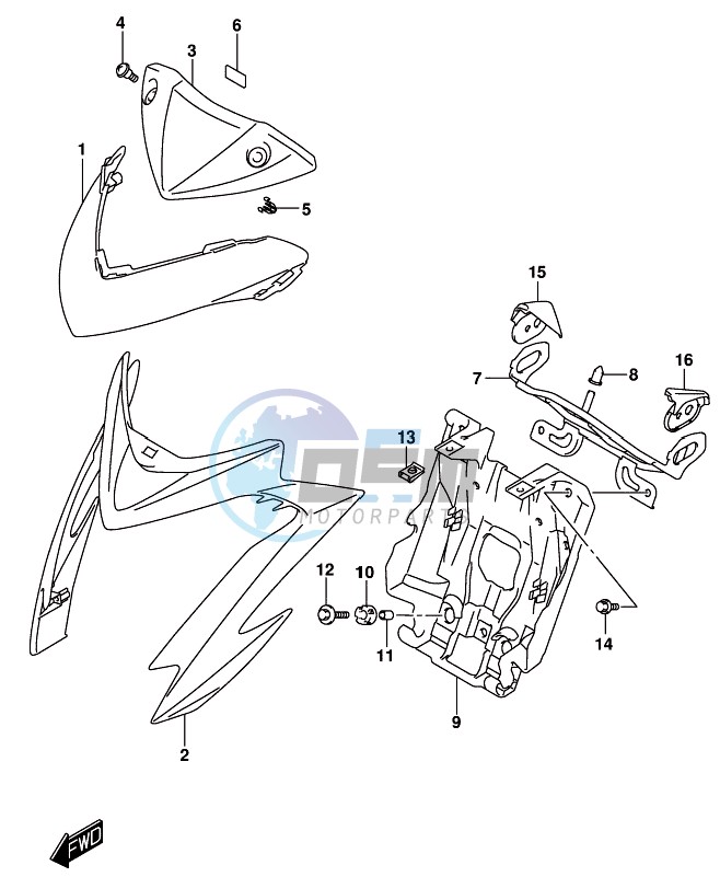 HEADLAMP HOUSING (GSX-S1000AZUFL8 E21)