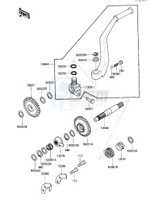 KL 250 D [KLR250] (D4-D6) [KLR250] drawing KICKSTARTER MECHANISM