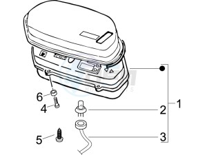 Typhoon 50 drawing Meter combination - Cruscotto