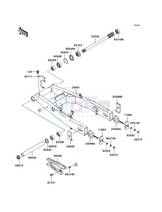 Z750 ZR750J6F FR GB XX (EU ME A(FRICA) drawing Swingarm