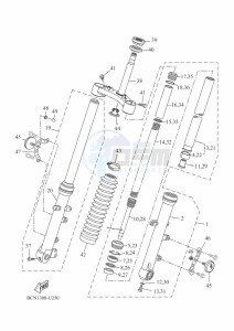 XSR700 MTM690D-U (BCP1) drawing FRONT FORK